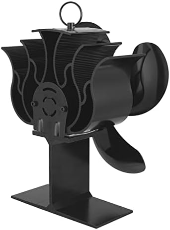 שיזם שחור אח 4 חום מופעל תנור מאוורר יומן עץ צורב אקו ידידותי שקט מאוורר בית יעיל חום הפצה