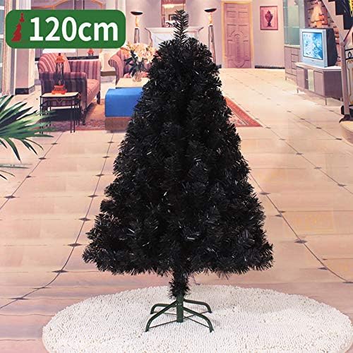 DLPY 4 FT שחור מלאכותי עץ חג המולד קלאסי קלאסי פרימיום אשוחית עם עמדת מתכת מתקפלת לקישוט חג-שחור 4ft
