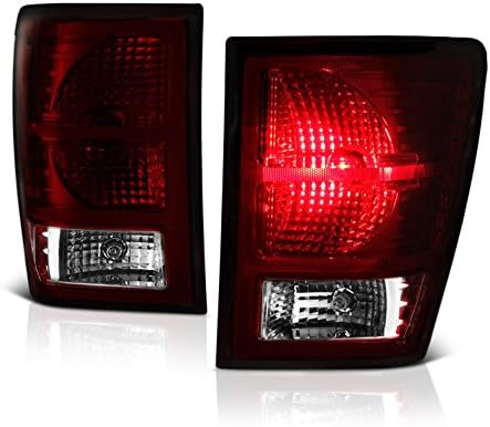הרכבה מנורת אור זנב בסגנון עדשה אדומה עשן ויפמוטוז עבור 2007-2010 ג 'יפ גרנד צ' רוקי נהג & מגבר; זוג צד נוסע סט