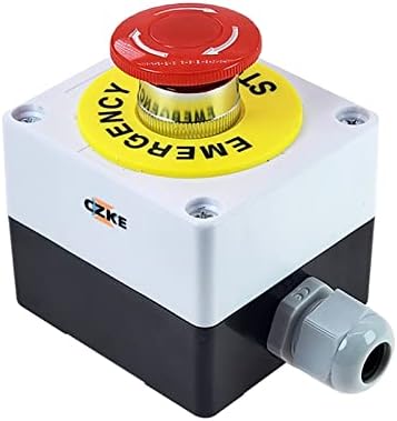 מתג לחיצה על עצירה חירום של Murve עם קופסה 22 ממ 1 לא 1 NC 10A 660V קופסה אטומה למים כפתור כפתור כפתור פיצוץ אנטי-קורוזי