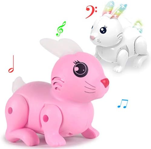 צעצוע ארנב אלקטרוני רובוט ארנב ארנב הקפצה מהבהב צעצוע אינטראקטיבי לחיות מחמד צעצוע לילדים