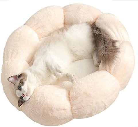 מיטת חיות מחמד קטיפה מרגיעה חמה סופגנייה וחתול מיטת כלב מיטת כרית חיית מחמד מיטת חרדה מיטת כלב מיטת פרח צורת חתול