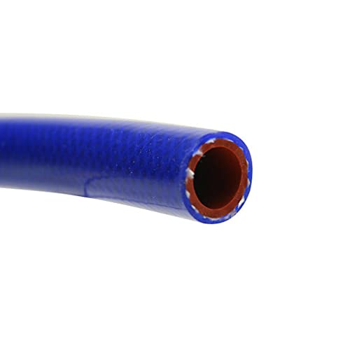 HPS 3/4 ID כחול כחול גבוה טמפרטורה מחוזקת צינור סיליקון צינור צינור, אורך 50 רגל, דירוג טמפרטורה מקסימום: 350F, רדיוס כיפוף: