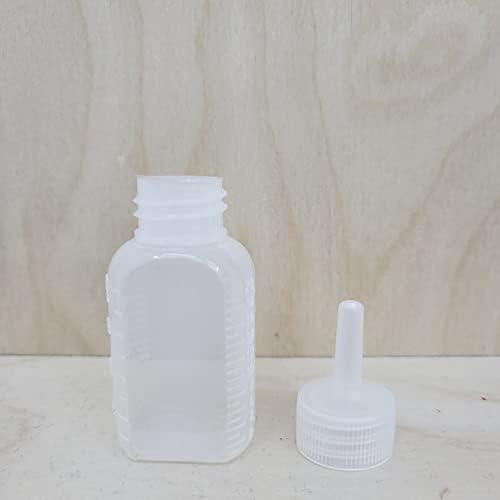 קטן ריק ארוך כובע ברווז פלסטיק לסחוט בקבוקי 20 מ ל + עמיד למים מדבקות 10 יחידות