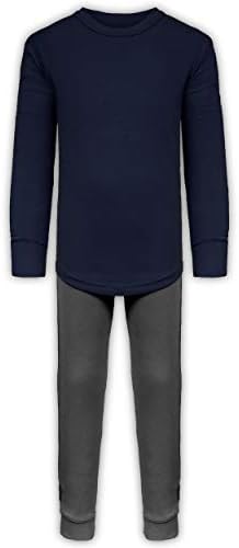 בנים לונג ג'ון אולטרה -רך כותנה רך שכבת בסיס תחתונים תחתונים של שכבת תחתונים / 3 צמרות שרוול ארוך + 3 מכנסיים ארוכים - תערובת