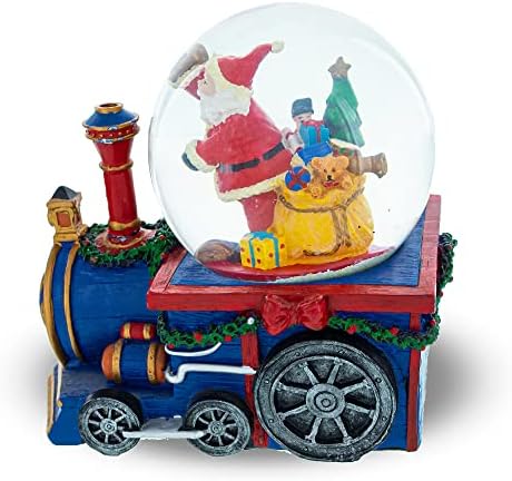 סנטה שמספק ברכבת גלובוס שלג מים מוזיקלי