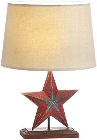 מנורת שולחן כוכב אדום של בית חווה 9.5x4.5x19 â €