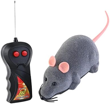 צעצועים 2 יחידות שלט רחוק עכברים אלחוטיים אלחוטיים צעצועים צעצועים RC צעצועים נוהרים מפלסטיק אפור צעצועים טריקית דגם לסובב צעצוע