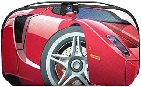 עמיד למים איפור פאוץ אדום קריקטורה מכונית ספורט איפור תיק ארגונית נסיעות מיקוד טואלטיקה תיק קטן קוסמטי מקרה יופי תיק עבור