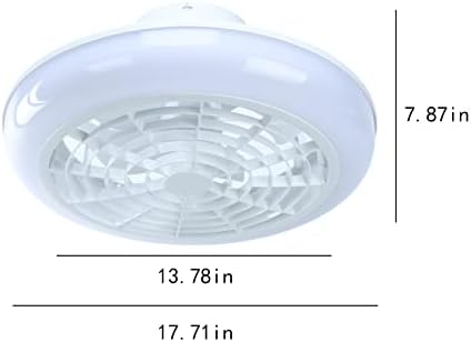 מאווררי תקרה עם אורות, אורות מאוורר תקרה בלתי נראים LED, מאוורר תקרה מודרני לעומק אור עם RC למטבח סלון בחדר