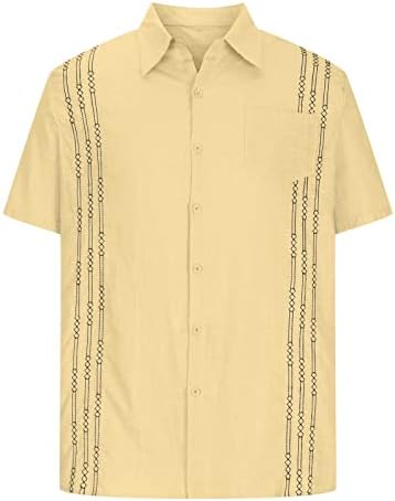ז ' ישיליומן כותנה פשתן חולצות לגברים קצר שרוול מזדמן כפתור למטה חולצה מוצק צבע רופף בכושר טיז עם כיס