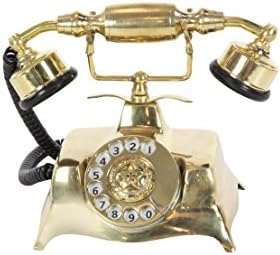 דקו 79 טלפון עתיק, 9 W x 7 H, פליז, שחור