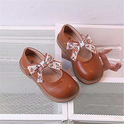 Qvkarw בנות שמלות נעלי נעלי קשת חמודות סאטן קרסול נערות פרחים לחתונה מסיבת יום הולדת נוצצת או נעלי החלקה על בית ספר