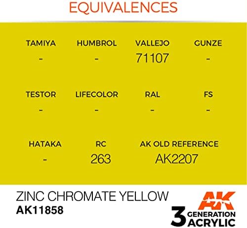 אק אקריליק 3 ג ' ן מטוס אק11858 אבץ כרומט צהוב