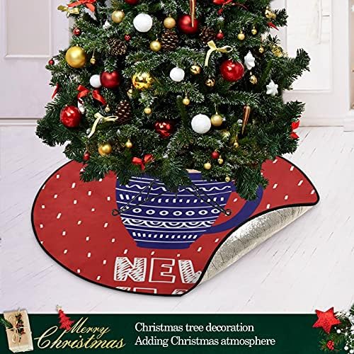 מחצלת עץ חג המולד של חג המולד שמח שטיח מחצלת עץ עץ אטום למים מתחת לאביזר עץ חג המולד להגנה על רצפה אספקת בית חג המולד 28