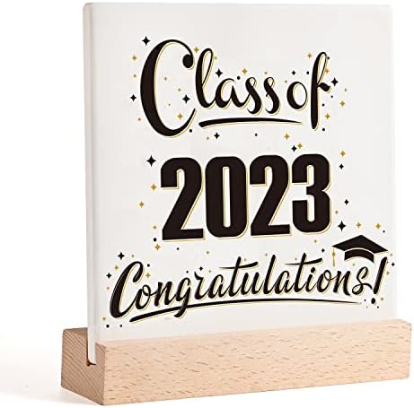 כיתה של 2023 סיום מתנות בשבילה, לו, מכללת סיום קרמיקה שלט סימן-השראה מתנת סיום שולחן קישוט סימן
