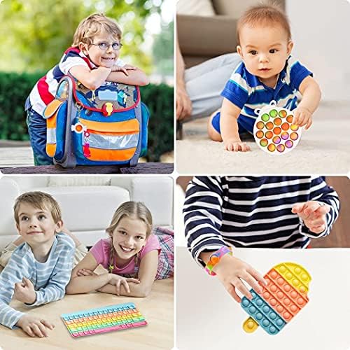 Toys Pack Popper מגדיר חבילות פופ זולות ומקלדת לבנות, צעצועים חבילה לילדים להקל על הפרעות קשב וריכוז נגד חרדות.