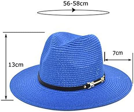 אופנה Big Brim Straw כובע פנמה כובע ג'אז פדורה נשות חוף נסיעות שמש כובע דייג כובע גברים שחור מסיבה שחורה כובע קיץ