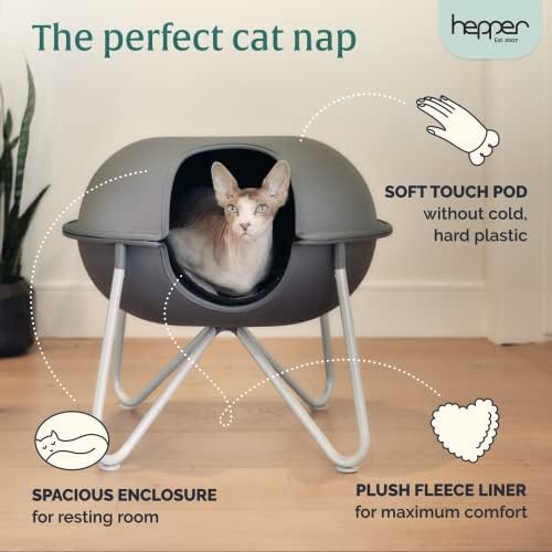 תרמיל-חתול מגדל סגור חתול מיטת מערת-רחיץ עיצוב חתול דירה-חסון אטרקטיבי אלגנטי מודרני חתול עץ ומגדל-גדול חתול