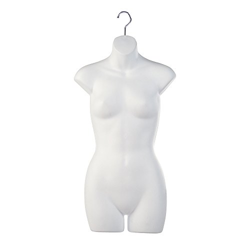 רק קולבים סט של ארבע פלג גוף עליון נשים פלסטיק נשי תלייה בובה צורות בלבן - חבילה של