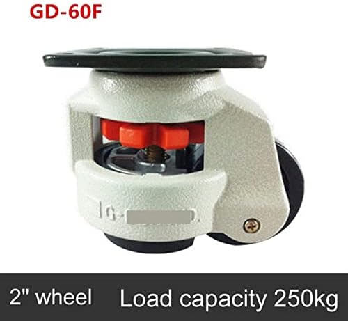 גלגלים גלגלים לגלגלים ברמת יוזי GD-60F תמיכה שטוחה ציוד מכוסה, גלגלים תעשייתיים 1 יחידות