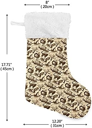 גרבי חג המולד של Alaza כובע מכשפה של ליל כל הקדושים סתיו סתיו ג'ק לנטרן חתול שחור קלאסי קלאסי קישוטים גרביים גדולים לעיצוב המסיבה