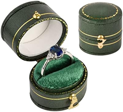 תיבת טבעת וינטג 'טיימי תיבת טבעת קלאסית סגנון ויקטוריאני קופסת תכשיטים מיני, תיבת טבעת עתיקה מעוצבת שידה שולחנית קישוט