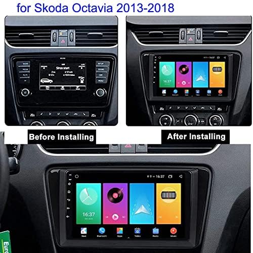 Autosion Android 12 Stereo Stereo in-Dash רדיו עבור סקודה אוקטביה 2013-2018 GPS ניווט 10.1 '' יחידת ראש MP5 מקלט