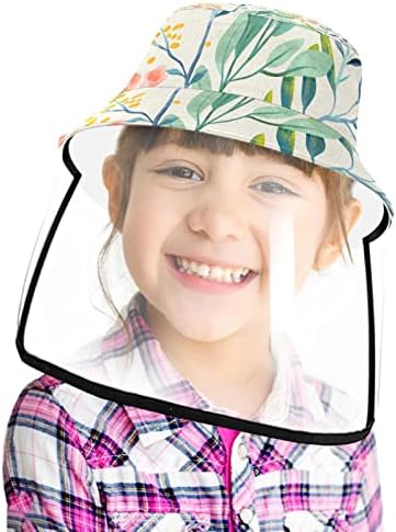 כובע מגן למבוגרים עם מגן פנים, כובע דייג כובע אנטי שמש, פרח פרחוני אביב