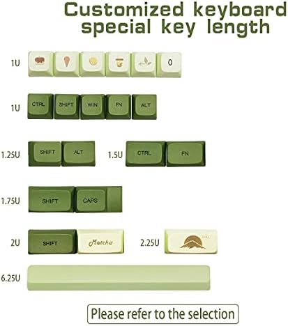 Matcha KeyCaps PBT 124 מפתחות XDA פרופיל צבע סובלימציה סובלימציה ANSI הגדרת מפתח יפני מפתח עבור גייטרון קייל