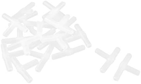 מחברים צינורות צינור קו משאבת אוויר בצורת אקווריום פלסטיק לבן 20 יח '(לוקה דה בומבה דה אייר פורמה דה אקואריו דה פלסטיקו