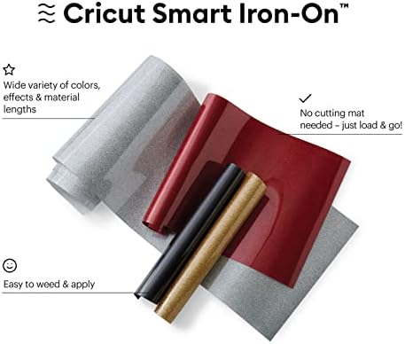 CRICUT חכם ברזל-על נצנצים HTV העברת חום ויניל שחור, צרור אדום-13 אינץ 'X 3ft גליטר ברזל על חולצות טריקו, טוטס, כריות,