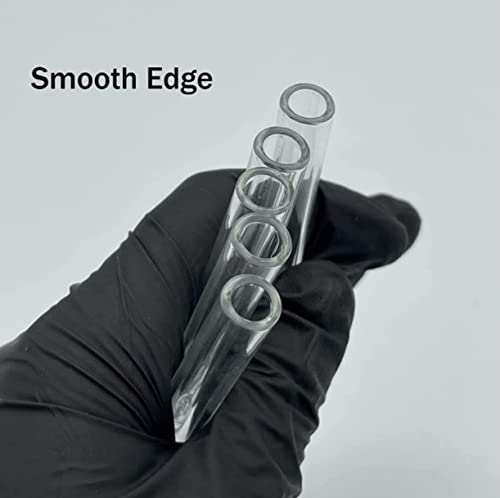 זכוכית LC 8 אינץ 'ארוכה 5 חלקים צינורות זכוכית בורוסיליקטין פרימיום 12 ממ 8 ממ מזהה 2 ממ קיר