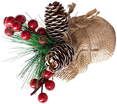 Vorcool חג המולד מיני עציץ צמח עם הולי מלאכותי ברי חלבון שולחן חג המולד קישוט מיקרו נוף נוף חג המולד קישוט שולחן