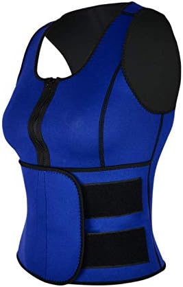 הופגו מותניים מאמן זיעה אפוד לנשים משקל אובדן בתוספת גודל סאונה מחוך חגורת הרזיה גוף ומעצב של כחול חם