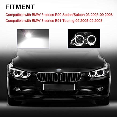 וונג'ינג תואם עם BMW LED Angel Eyes Eyes Halo Bull BMW 3 סדרה 03.2005-09.2008 BMW E90,09.2005-09.2008 E91