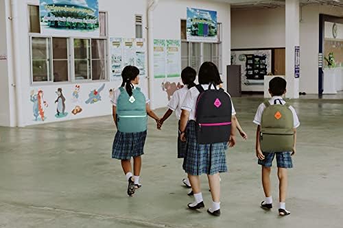 19 אינץ תרמילי בית ספר עם רשת צד כיסים-בסיסי גדול מוצק צבע תרמילי לילדים, גברים, נשים, נסיעות