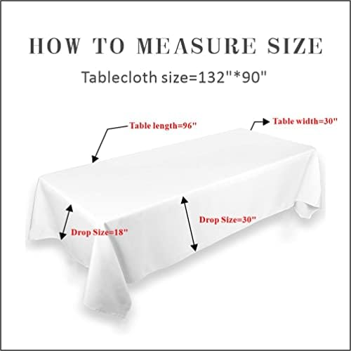 טניאש לבן שולחן לבן 90x132 אינץ