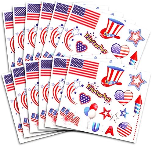 מדבקות דגל אמריקאי פטריוטיות ומסיבות קעקועים מארזים