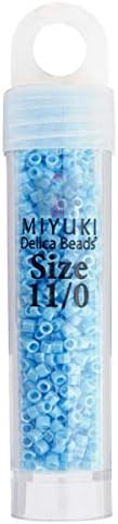 מיוקי דליקה 11/0 - כחול בהיר אטום א. ב. ד. ב 0164-5.2 גרם בקבוקון של חרוזי זכוכית יפניים