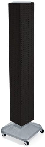 Azar מציג 703390-BLK סטנדרטי סטנדרטי ארבע צדדי תצוגת רצפת פגנון, צבע אחיד שחור