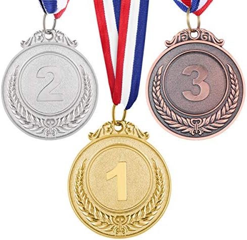 תלבושות ליל כל הקדושים של Nuobesty מדליות פרסי מתכת לילדים עם סרט צוואר זהב ברונזה סגנון כלי מדליות לאקדמאים תחרות