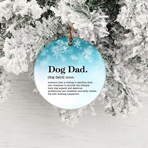 קישוטי מזכרת לחג המולד הגדרת אבא כלב ציטוטים ציטוטים קישוט חרסינה מתנות קישוטים