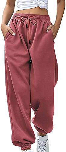 מכנסי טרניקה תחתונים של נשים פליס מכנסי טרנינג בכיסי חדר כושר ספורטיבי כושר ספורטיבי מתאים למכנסי טרקלין מכנסיים