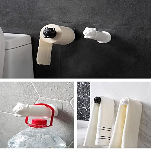 Douya Home חתלתול קיר תלייה תלייה מחזיק נייר אמבטיה מחזיק נייר טואלט מטבח חינם אגרוף נייר מגבת מגבת מתלה מגבת