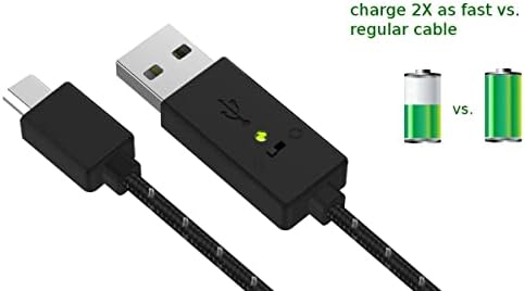 Meenova USB-A ל- MicroUSB כבל טעינה מהירה עבור סמסונג S6 S5 הערה 4, QC2.0 5V2.4A 12W חוסם נתונים, הגן על אבטחת פרטיות