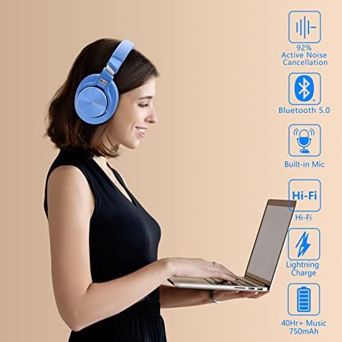 SRHYTHM NC75 PRO מבטלת רעש אוזניות Bluetooth v5.0 אלחוטי 40 שעות זמן משחק על אוזניות אוזניות עם מסכת שינה נוחה ורכה עם רצועה
