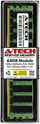 זיכרון זיכרון A-Tech 64GB עבור supermicro sys-f619p2-rt-DDR4 2400MHz PC4-19200 עומס ECC מופחת LRDIMM 4DRX4 1.2V-שרת