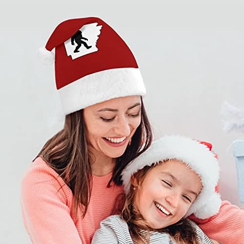 ארקנסו מדינת ביגפוט בפלאש חג המולד כובע שובב ונחמד סנטה כובעי עם קטיפה ברים ונוחות אוניית חג המולד קישוט