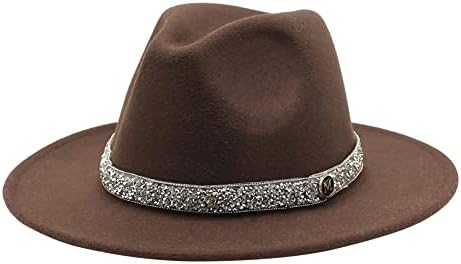 כובע פדורה רחב שולי הרגיש כובע פנמה פדורה כובעים לנשים